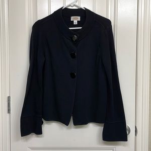Talbots black cardigan sweater jacket size medium